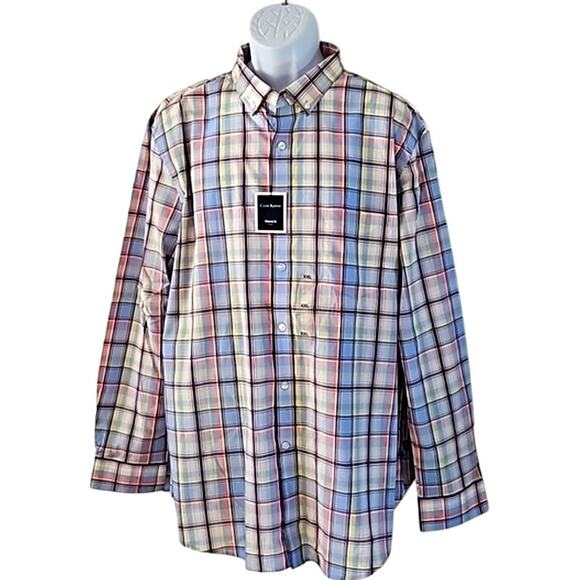 Club Room Men's Classic Fit Button-Down Shirt XXL Multi-Color Plaid NWT - Picture 5 of 6